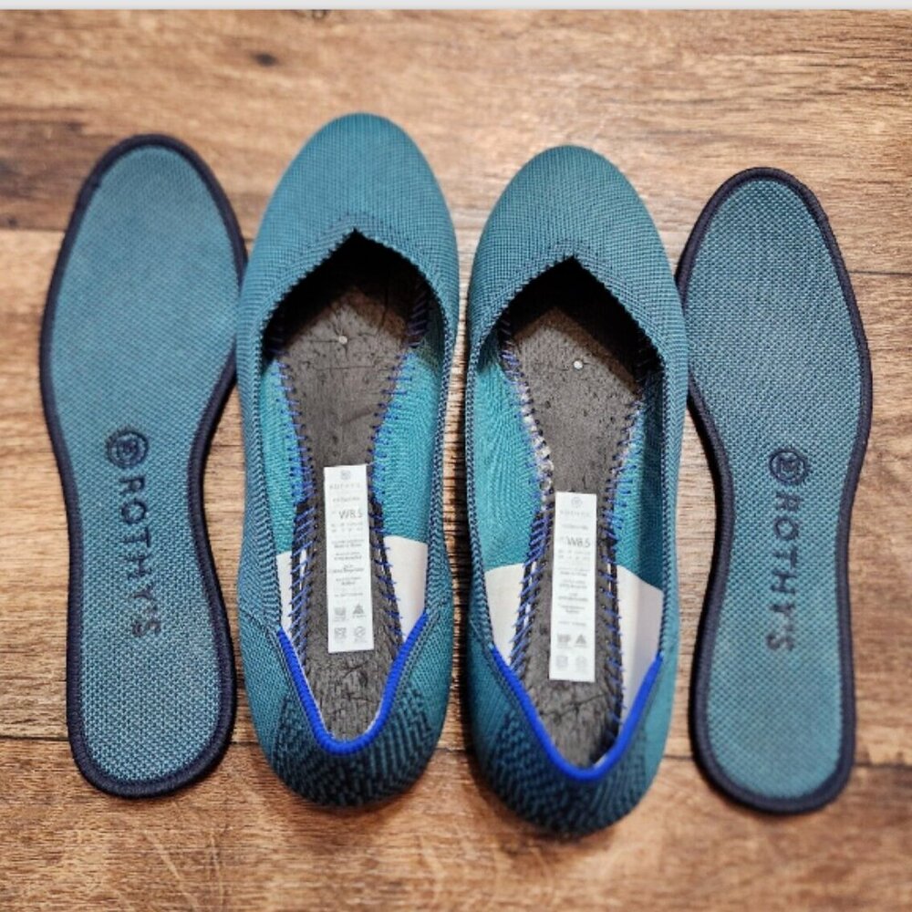 Rothy's The Flat Spruce Python Round Toe Shoes - image 3